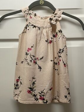 Amazon Cream Floral Sleeveless Top